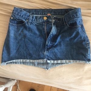 Mini denim skirt